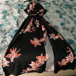 XL never worn summer dress, front slit.